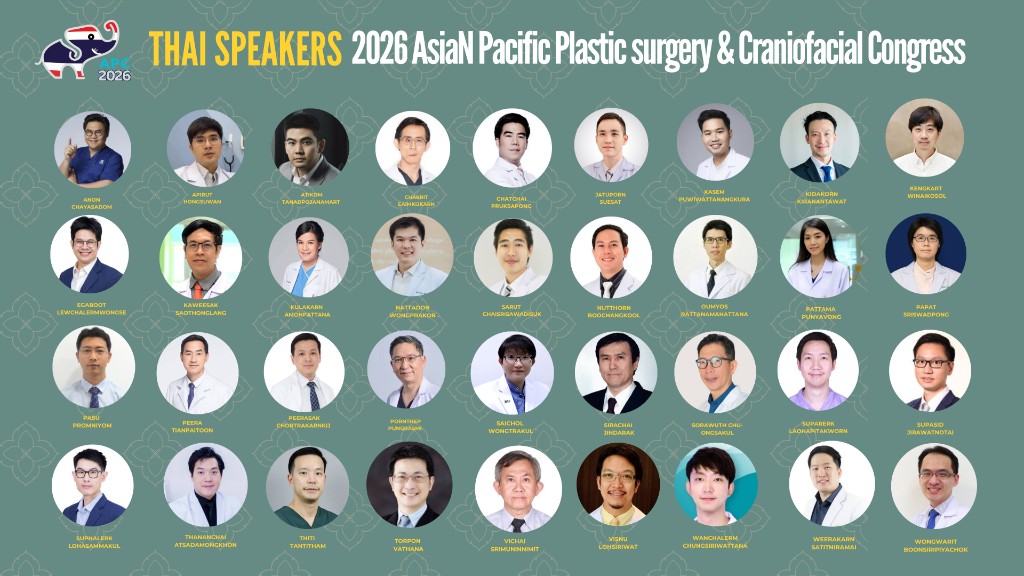 Thai Speakers — 2026 Asian Pacific Plastic surgery & Craniofacial Congress